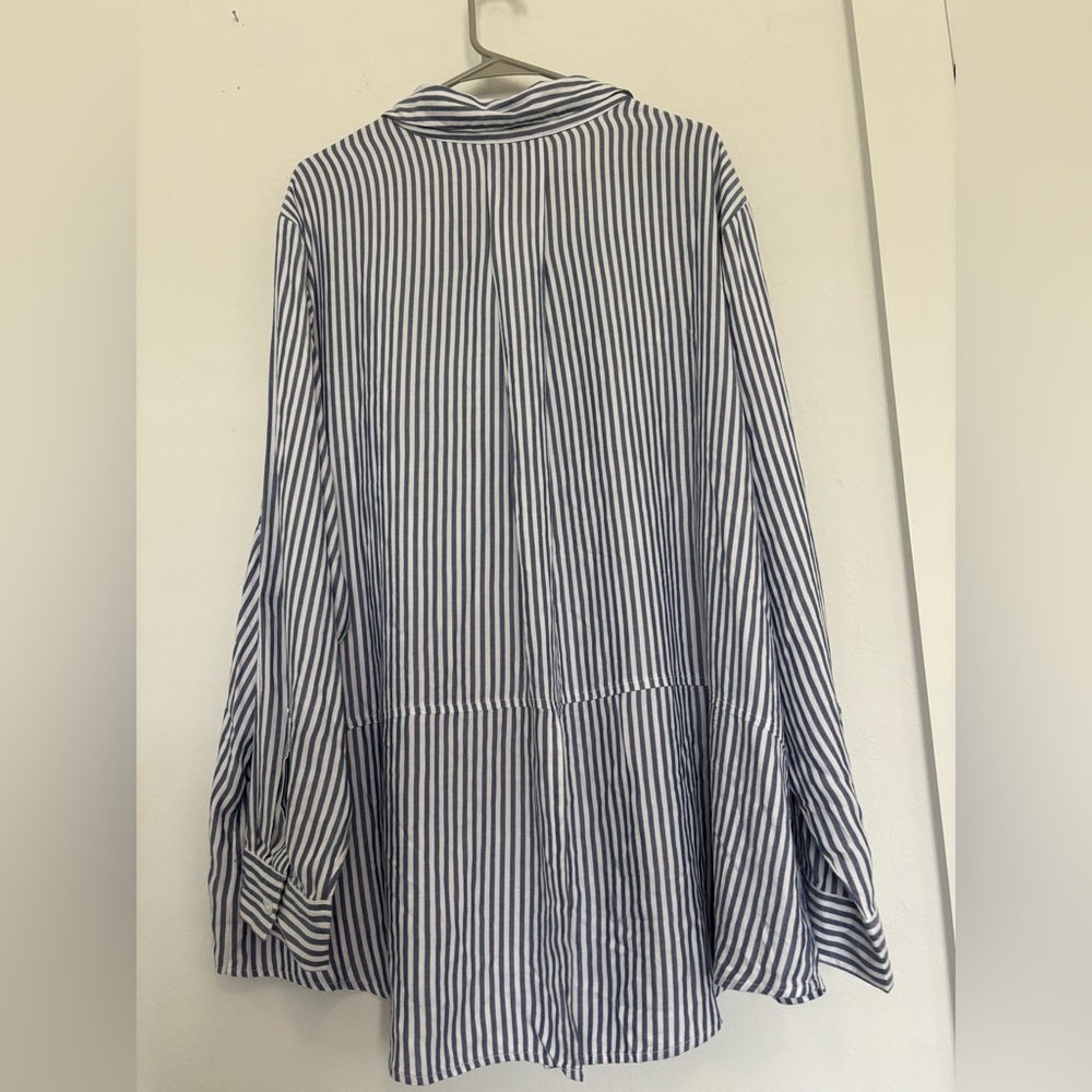 BEACH LUNCH LOUNGE NWT STRIPED BUTTON UP SHIRT SZ 3X - Picture 9 of 9